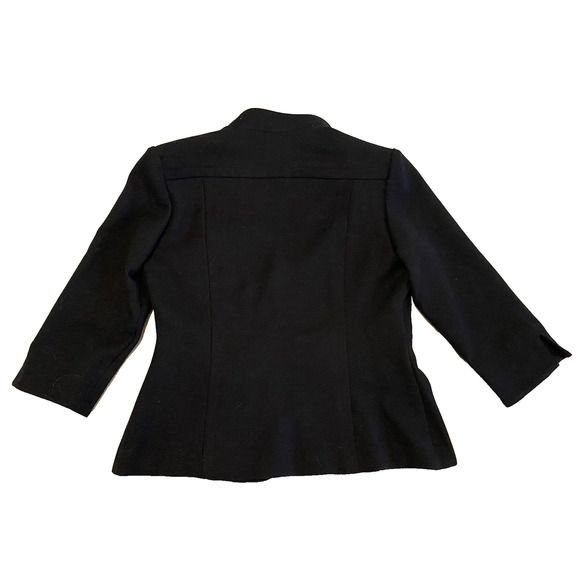 Drapers & Damons Blazer Womens 6 Black 3/4 Sleeves Business Basics Sport Coat - Picture 2 of 13